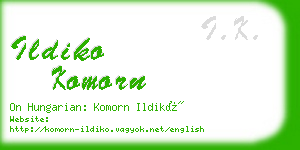 ildiko komorn business card